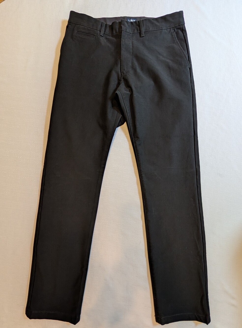 NWT J.Crew 484 Slim-Fit Black Chino Pants 4-Way Stretch Size 30x30